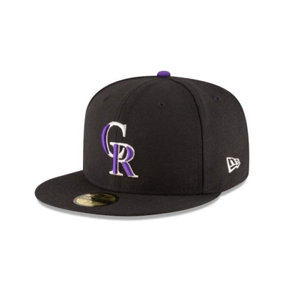 Colorado Rockies Gorra | New Era MLB Authentic Collection 59fifty Fitted Cap Mexico - Negros